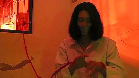 Thai Girl Silver Tape Gagged