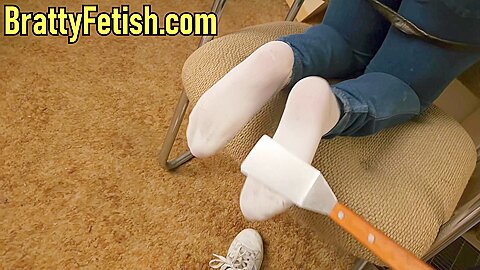 Hard Sock Spanking Foot Fetish