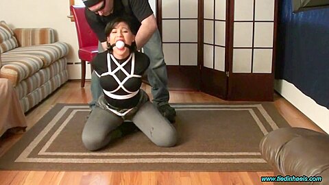 Sahrye Hogtied In Boots – Bondage Porn